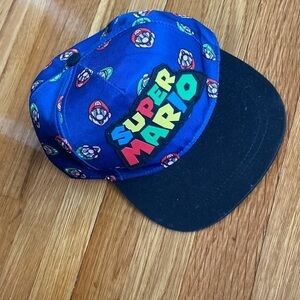 Gently used Nintendo Super Mario hat youth size 7-10 years SnapBack.